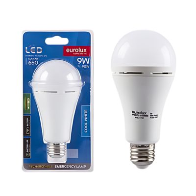 G1109ES Rechargeable E27 LED 9w Blister